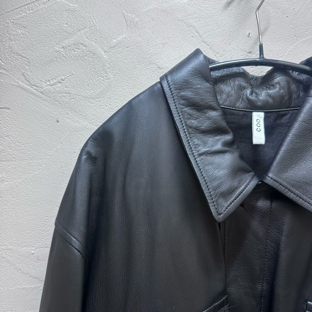 CCU シーシーユー WILLIAM OPENCOLLAR LEATHER SHIRTJACKET レザー