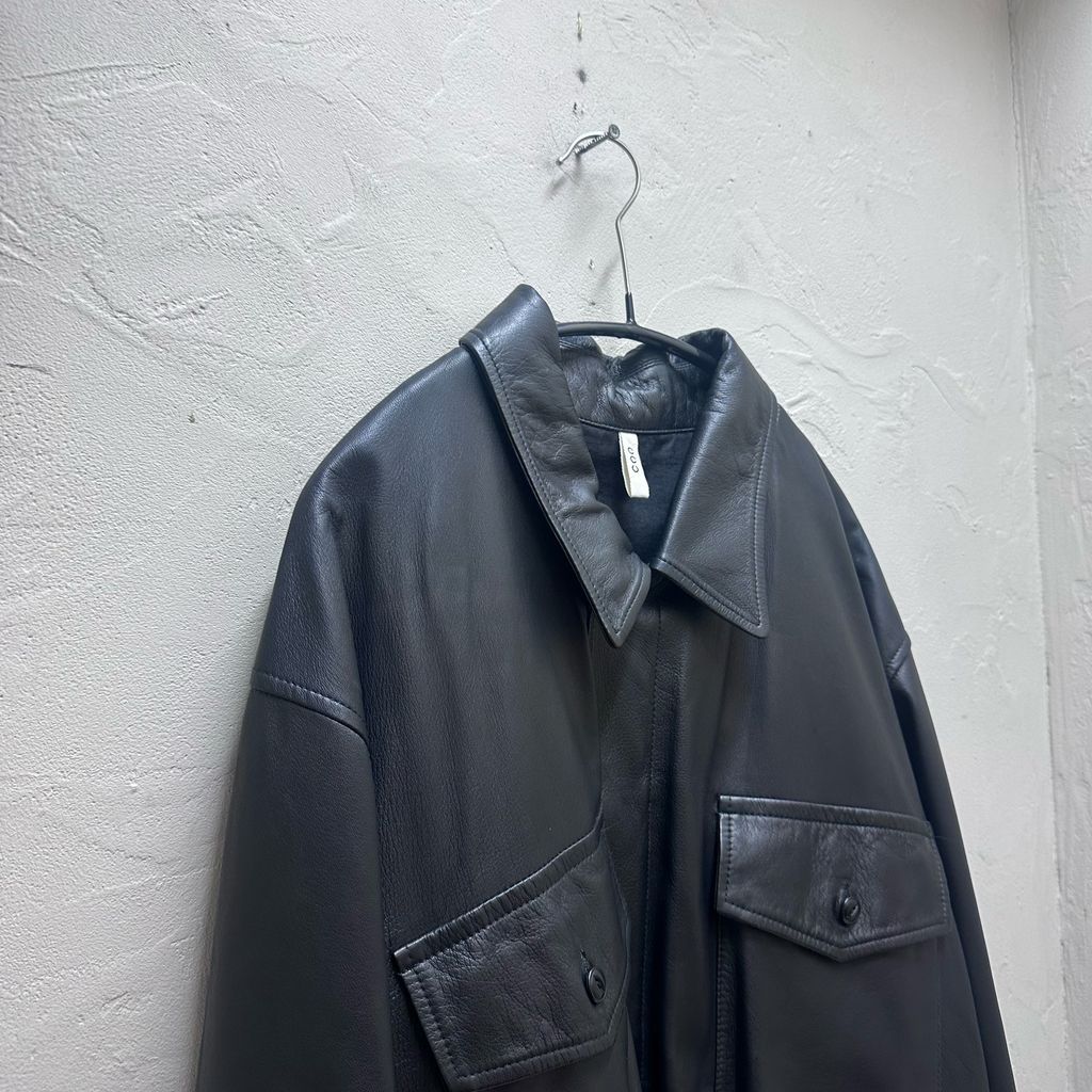 CCU シーシーユー WILLIAM OPENCOLLAR LEATHER SHIRTJACKET レザー