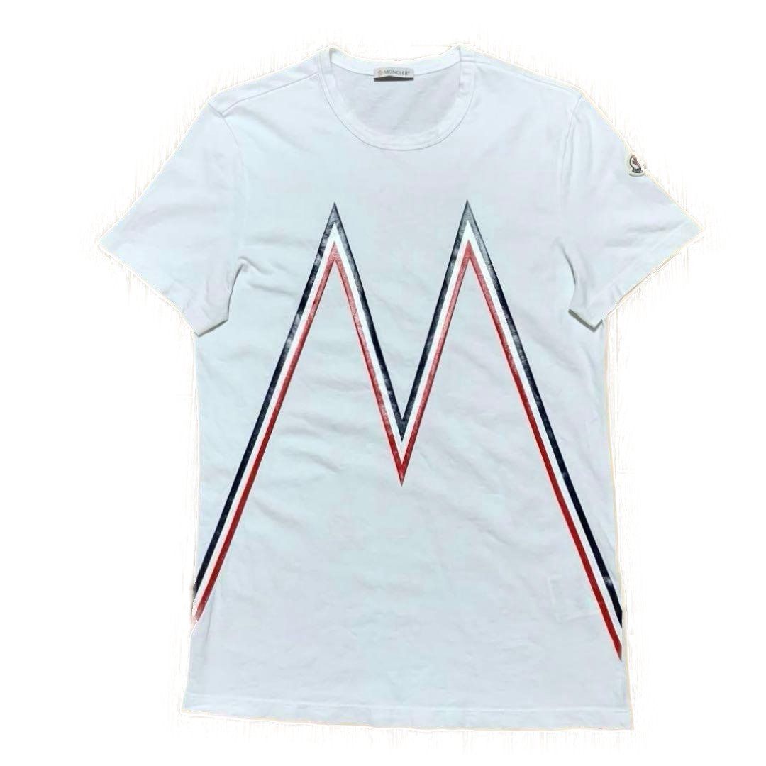 美品　MONCLER ホワイト　Tシャツ　S　国内正規品　3S667 MONCLER ホワイト Tシャツ S 国内正規品 3S667 - メルカリ