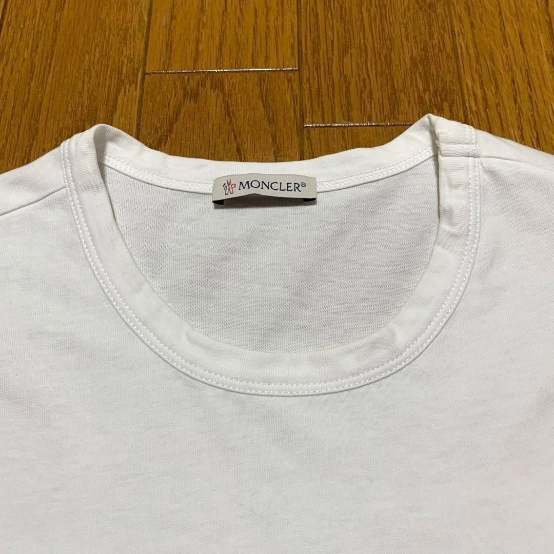 MONCLER ホワイト Tシャツ S 国内正規品 3S667 - メルカリ