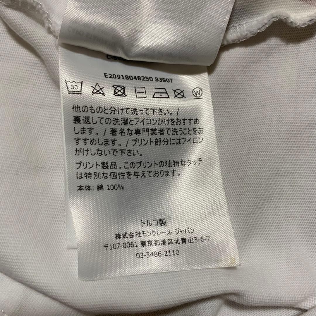 MONCLER ホワイト Tシャツ S 国内正規品 3S667 - メルカリ