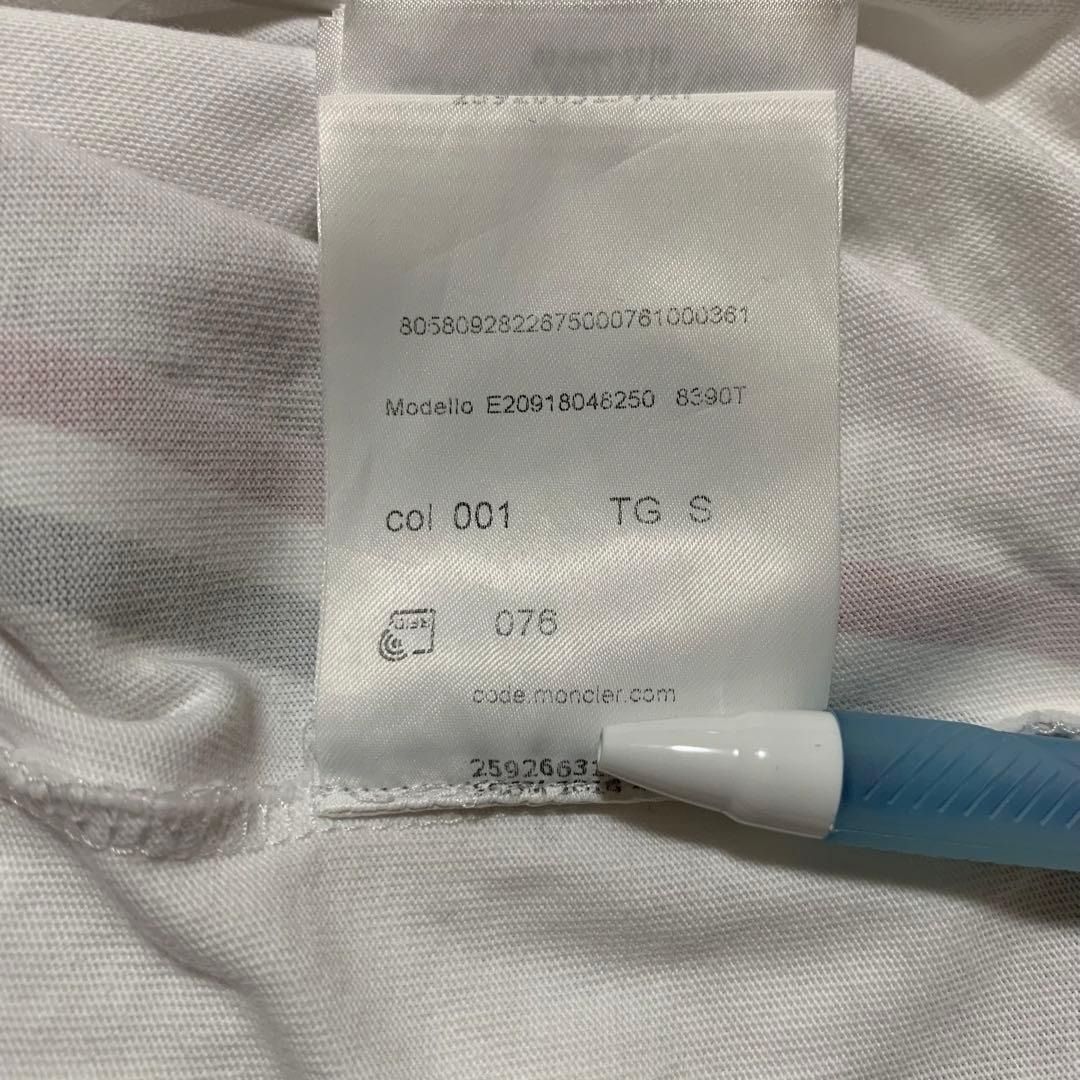 MONCLER ホワイト Tシャツ S 国内正規品 3S667 - メルカリ