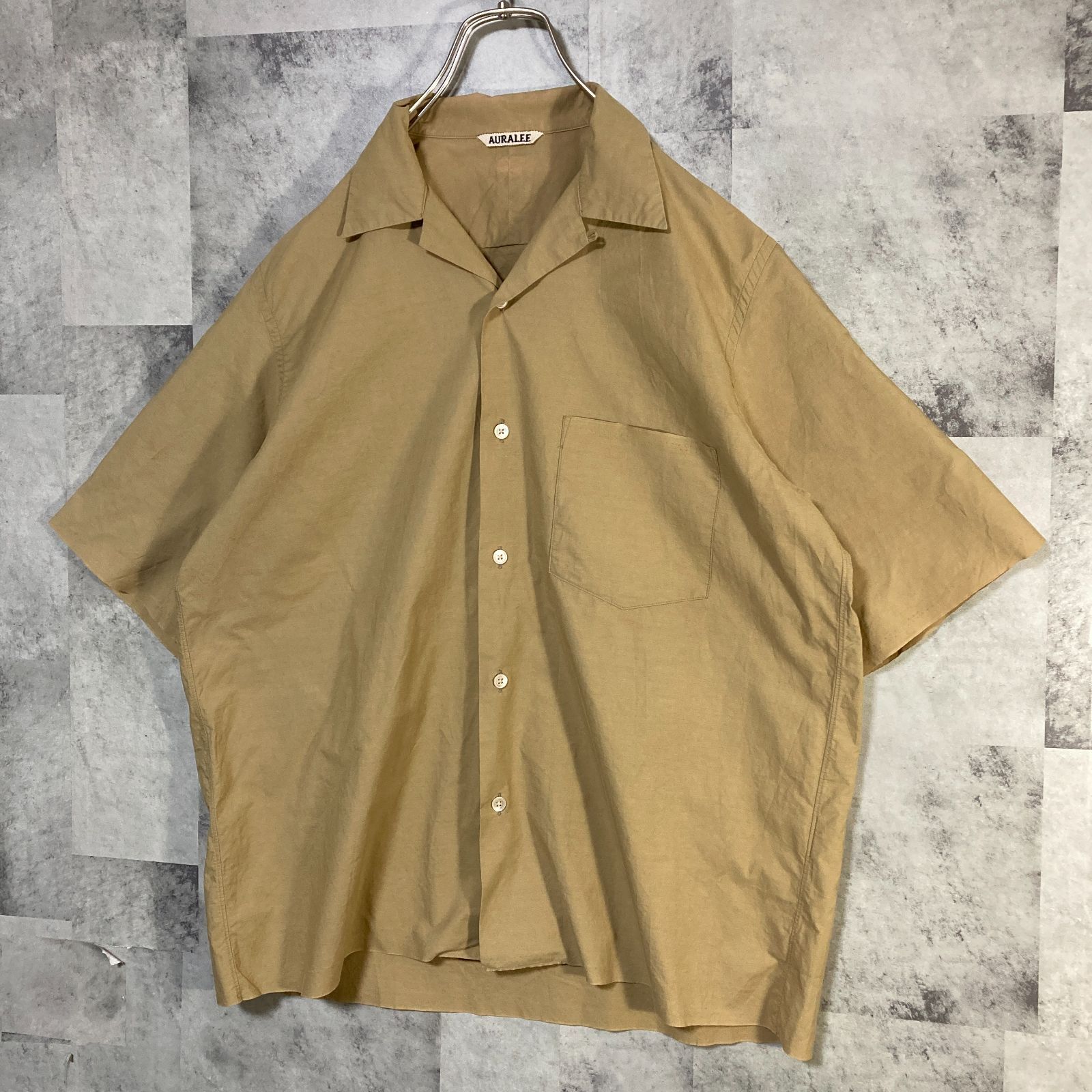 AURALEEオーラリー オープンカラー ショートスリーブ シャツ トップス
