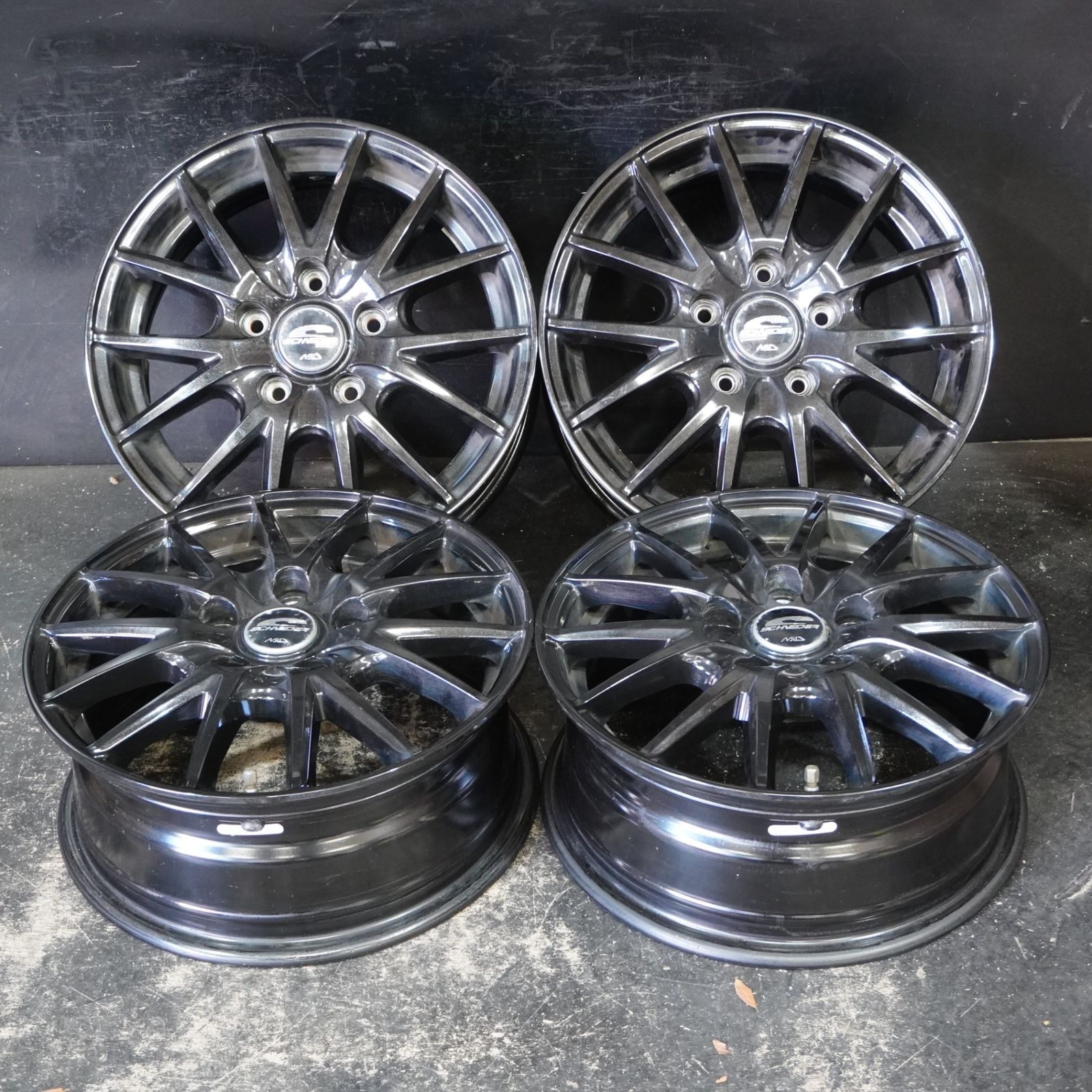 中古ホイール マルカ SCHNEDER 15インチ 4本セット 6J +52 114.3 5H 