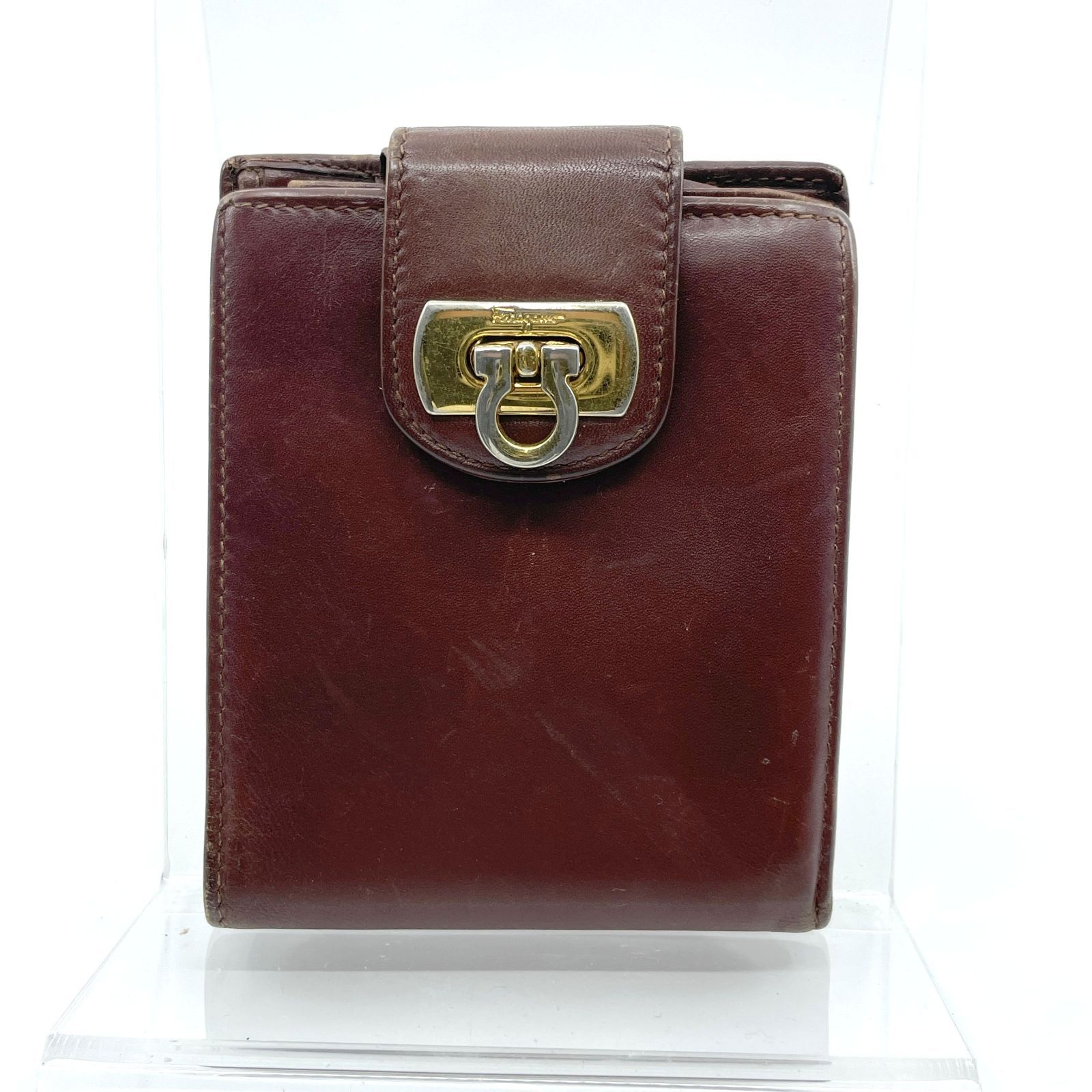 SALVATORE FERRAGAMO サルヴァトーレフェラガモ 二つ折り財布 レザー