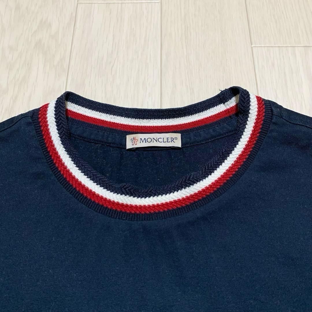 モンクレール 首刺繍 Tシャツ ネイビー XS 国内正規品 3S672 - メルカリ