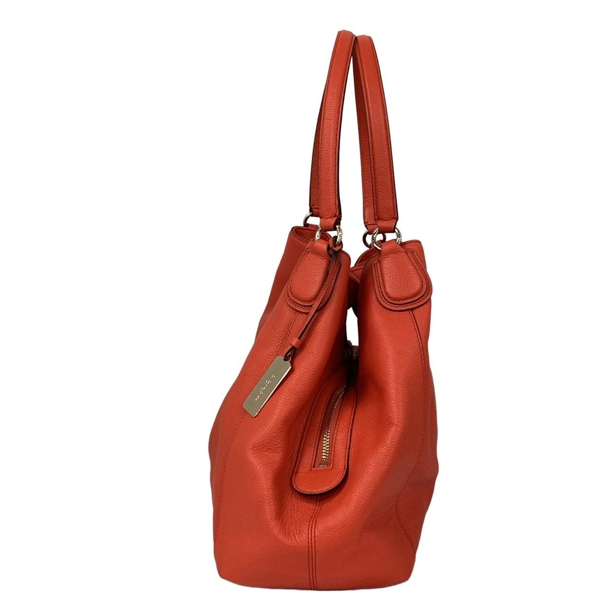 COACH(コーチ) ショルダーバッグ イーディーリファイングレインレザー 33547 レッドオレンジ レザー COACH - COACH(コーチ) ショルダーバッグ イーディーリファイン