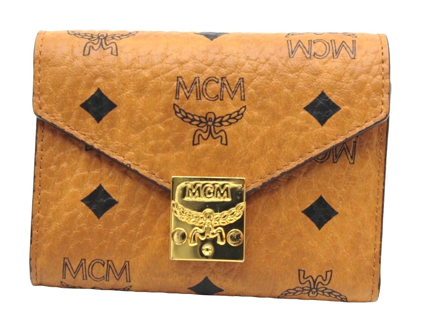 MCM 三つ折り財布 小銭入れ付き ゴールド金具 ホック - メルカリ