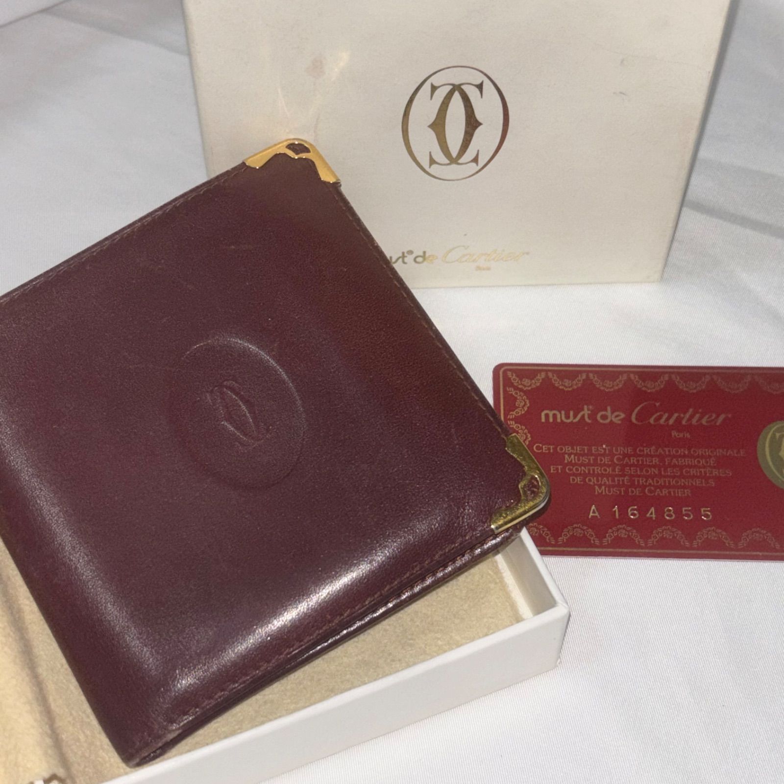 送料無料】Cartier/カルティエ/二つ折り財布/ウォレット/サイフ/マスト 