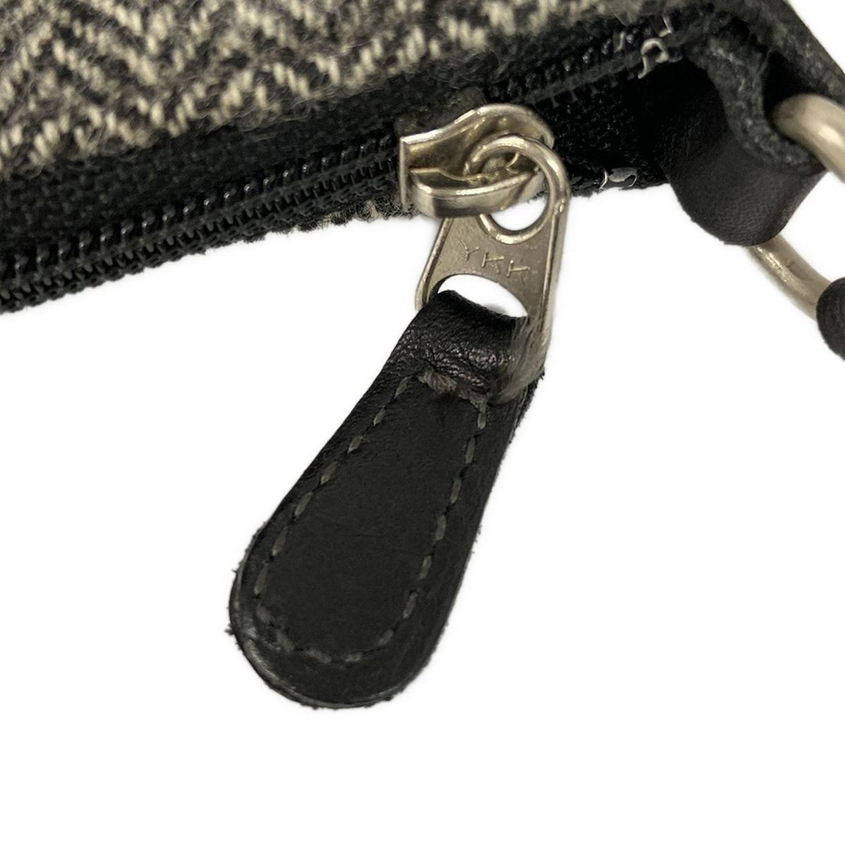 COACH(コーチ) ハンドバッグ - 6112 グレー×黒 ヘリンボーン ウール 