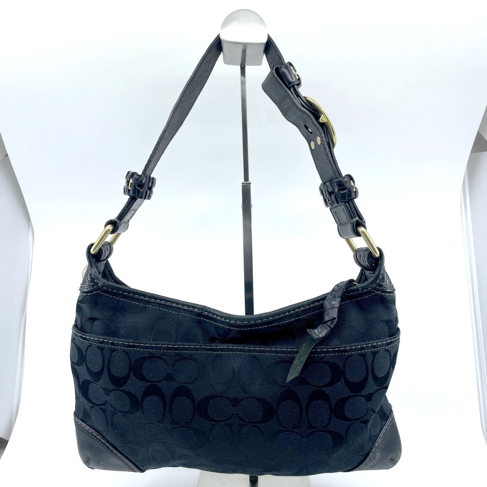 COACH コーチ 11431 シグネチャー ワンショルダーバッグ ブラック 黒 