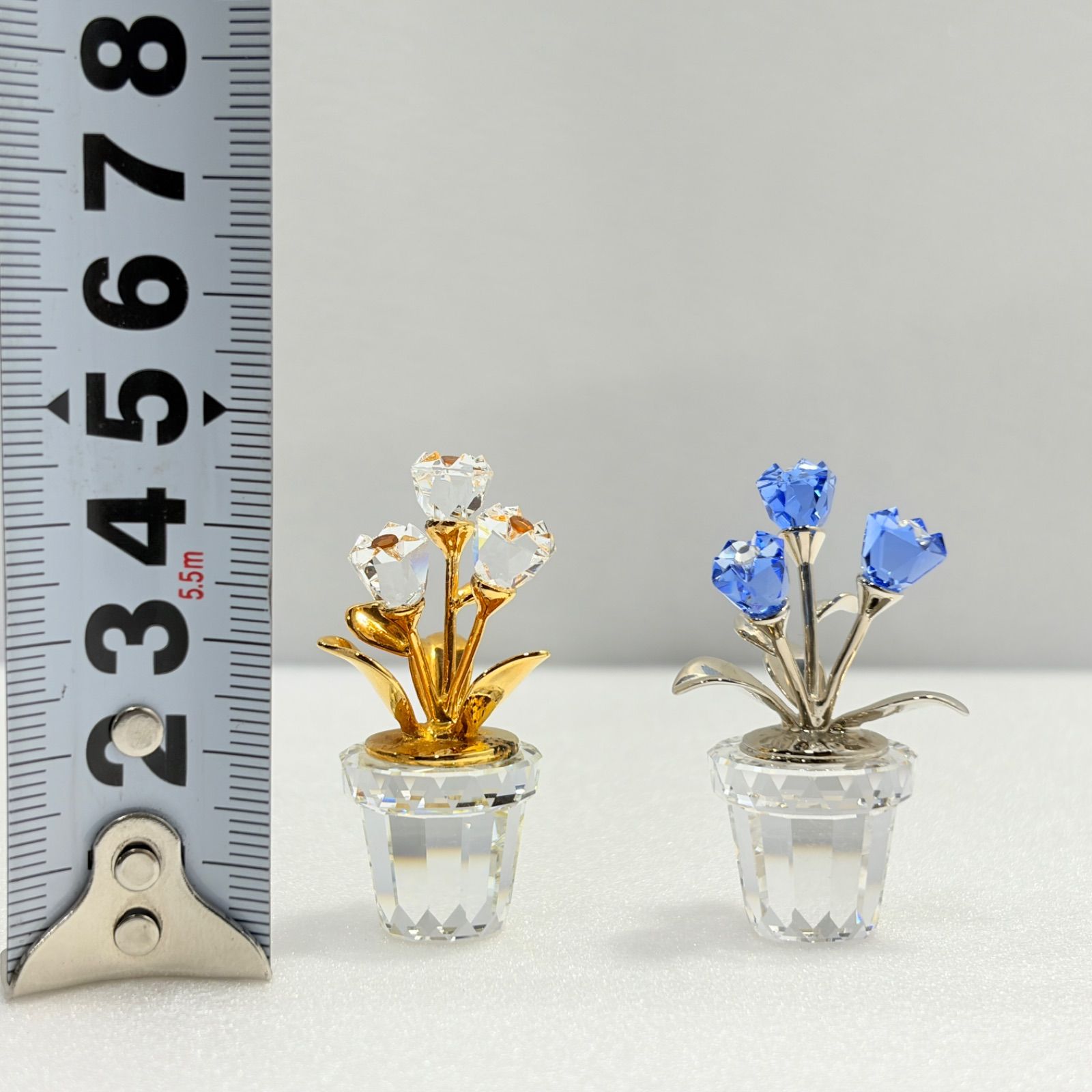 Swarovski スワロフスキー 2個セット フラワーポット フラワー