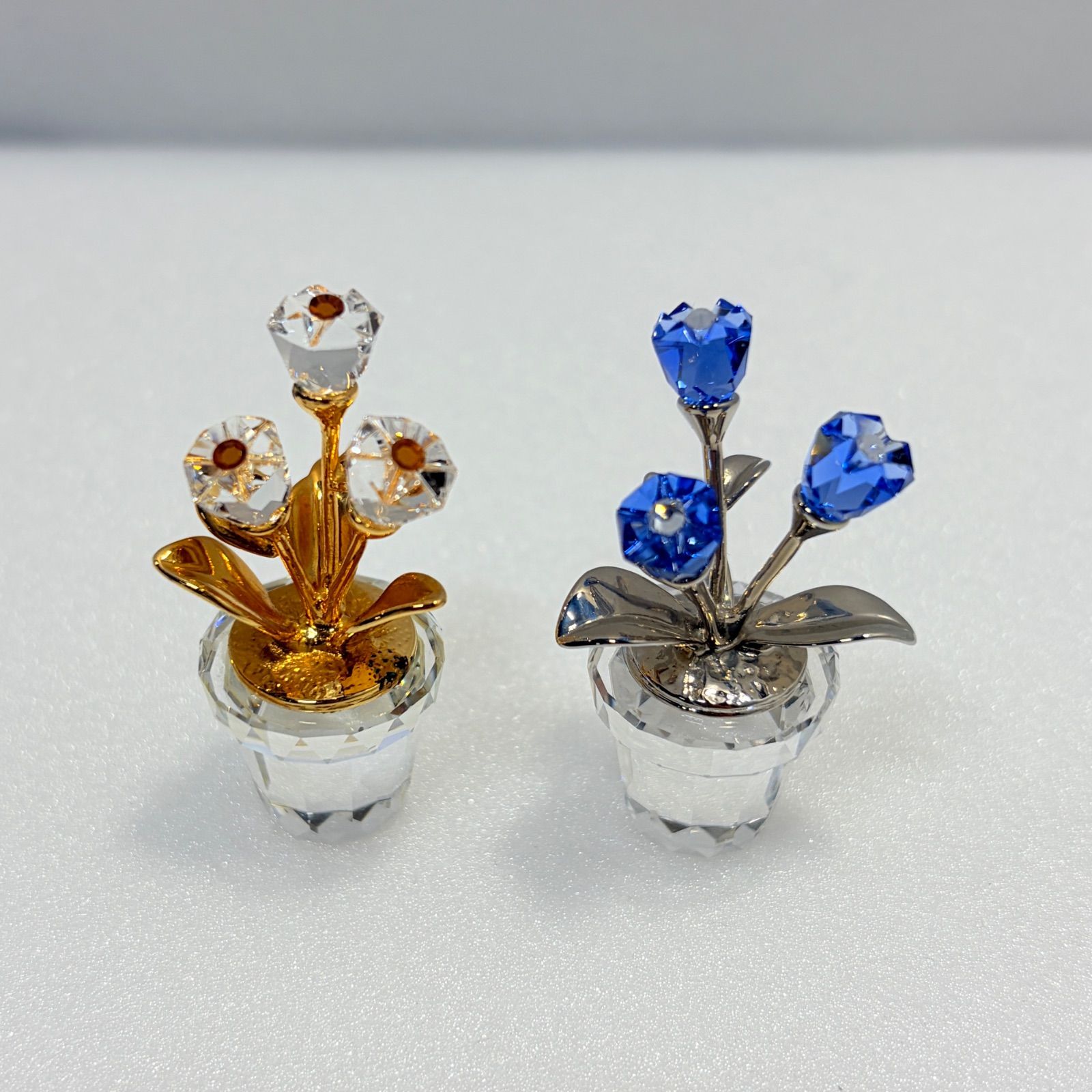 Swarovski スワロフスキー 2個セット フラワーポット フラワー