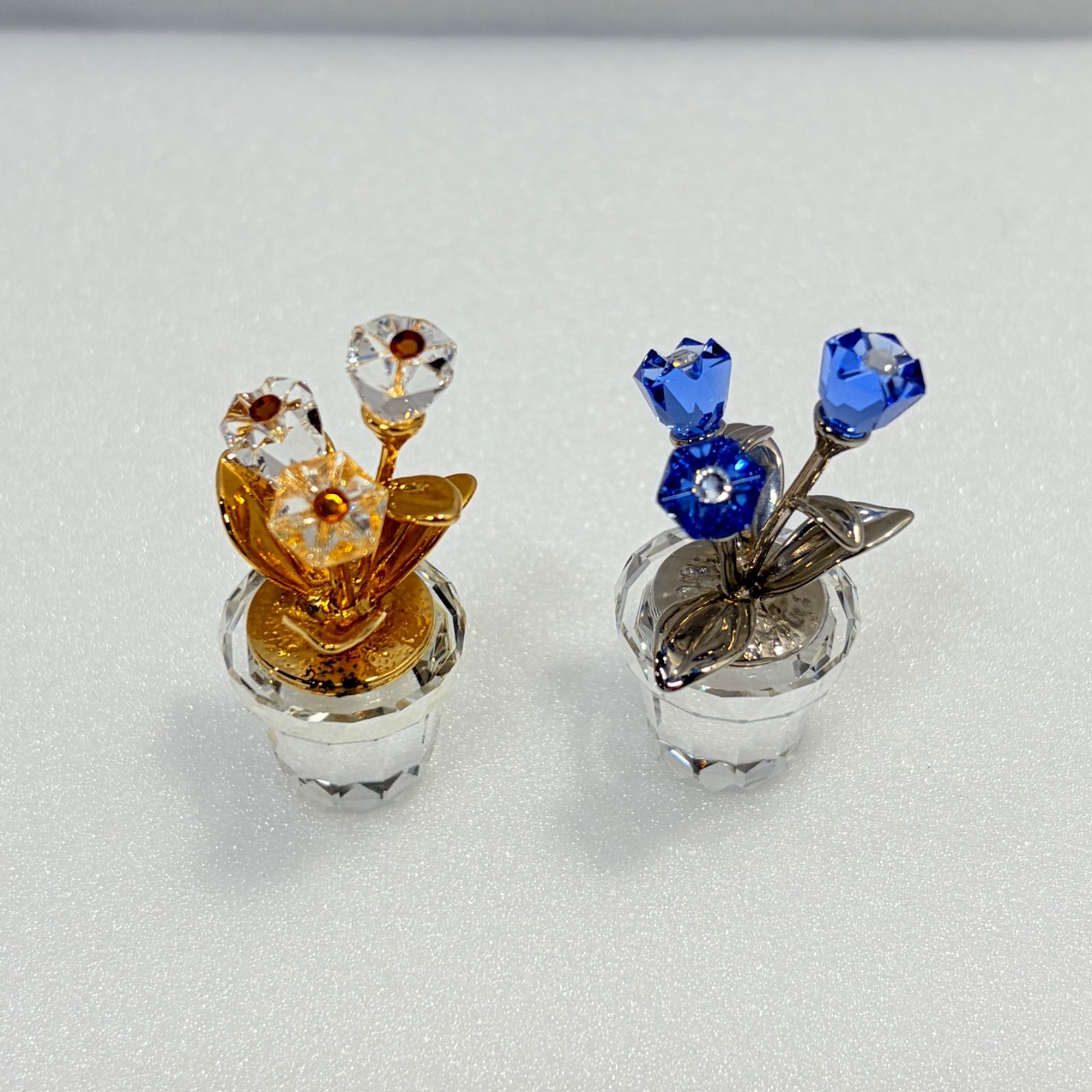 Swarovski スワロフスキー 2個セット フラワーポット フラワー