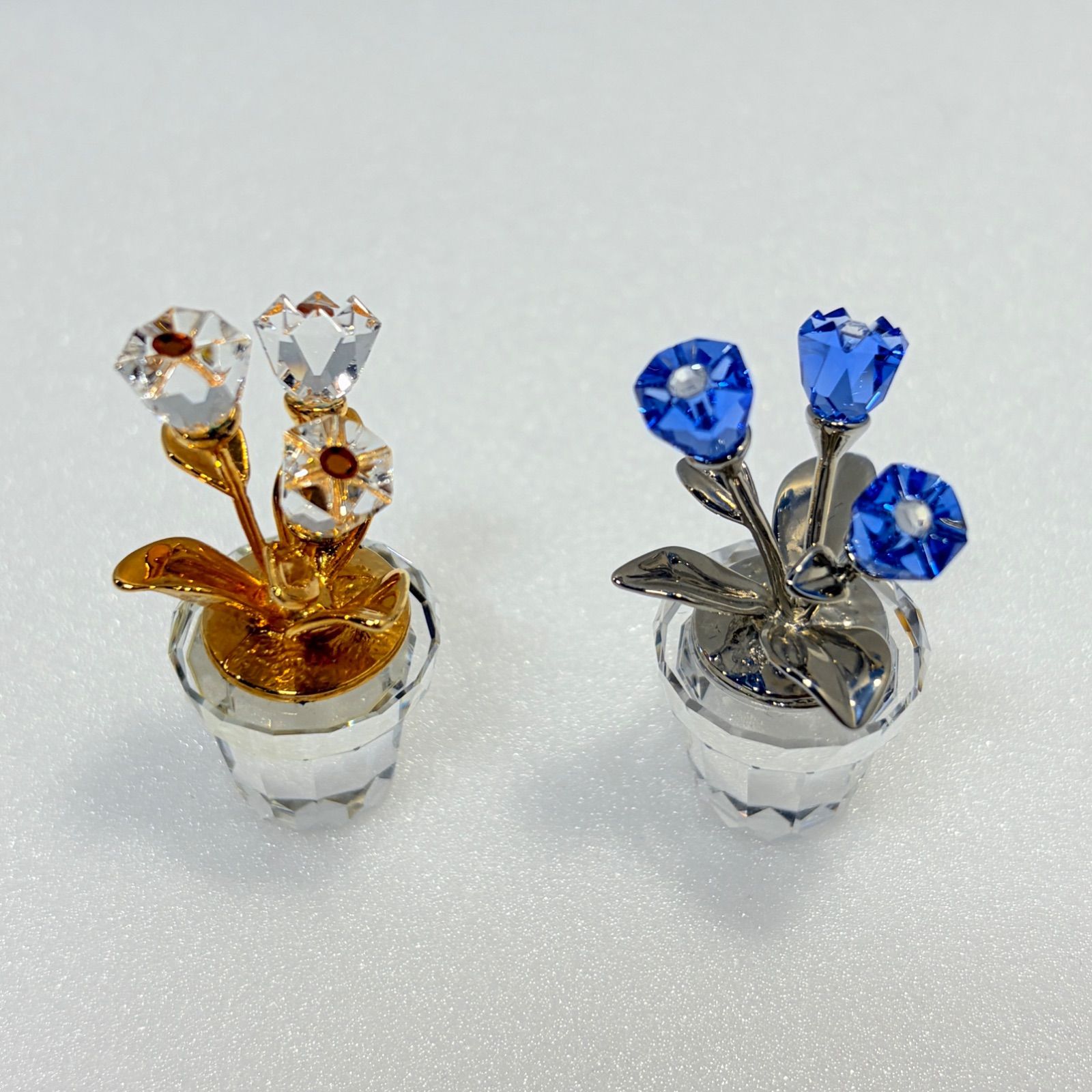 Swarovski スワロフスキー 2個セット フラワーポット フラワー