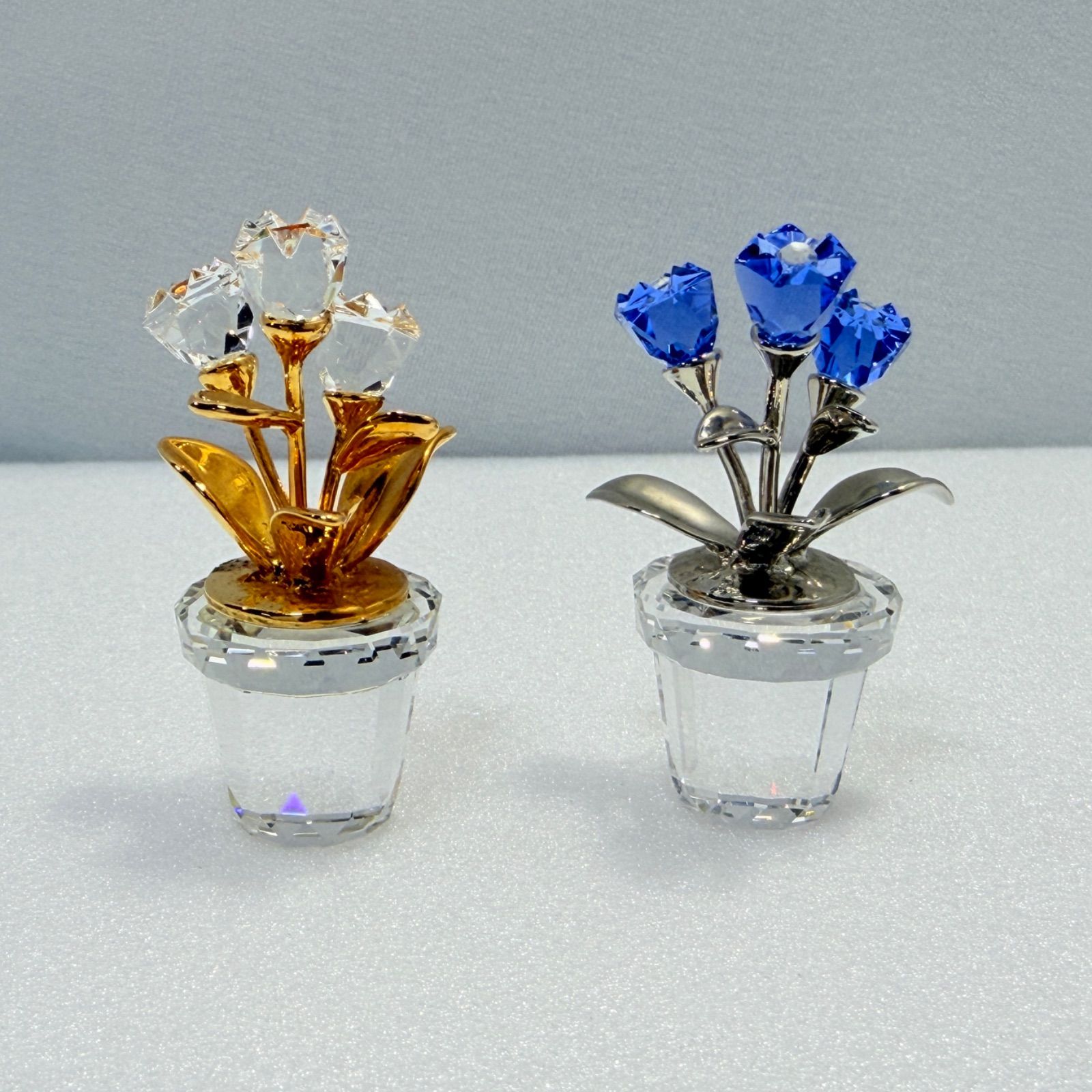Swarovski スワロフスキー 2個セット フラワーポット フラワー