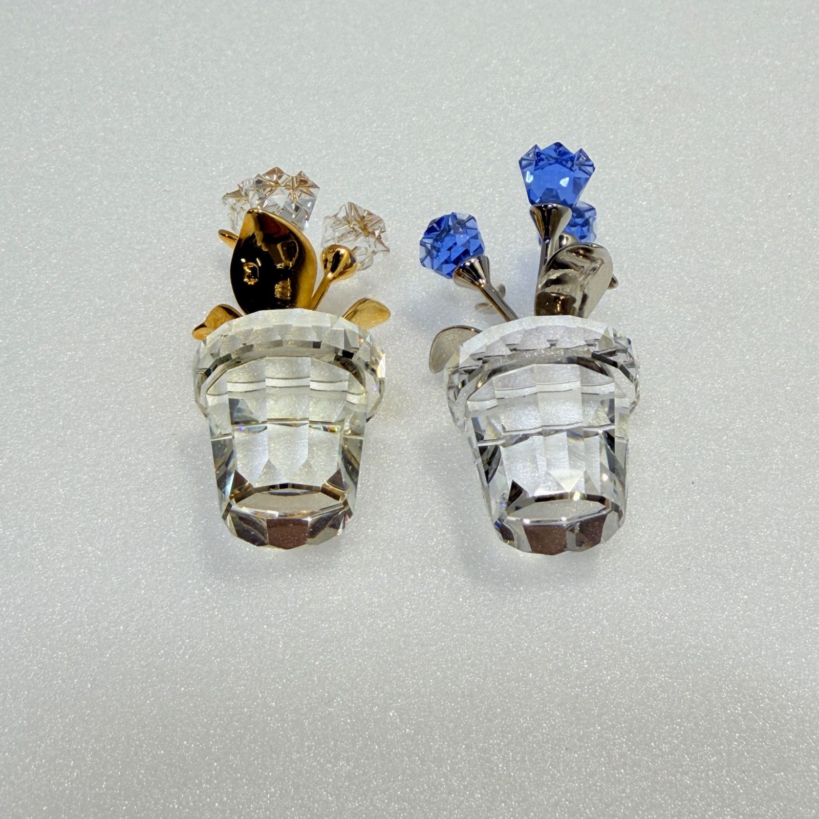 Swarovski スワロフスキー 2個セット フラワーポット フラワー
