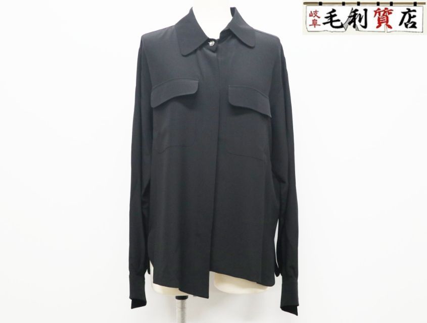 シャネル CHANEL P54630 V12320 サイズ38 シルク 長袖シャツ ブラック シャツ トップス シャネル CHANEL P54630 V12320 サイズ38 シルク 長袖シャツ ブラック