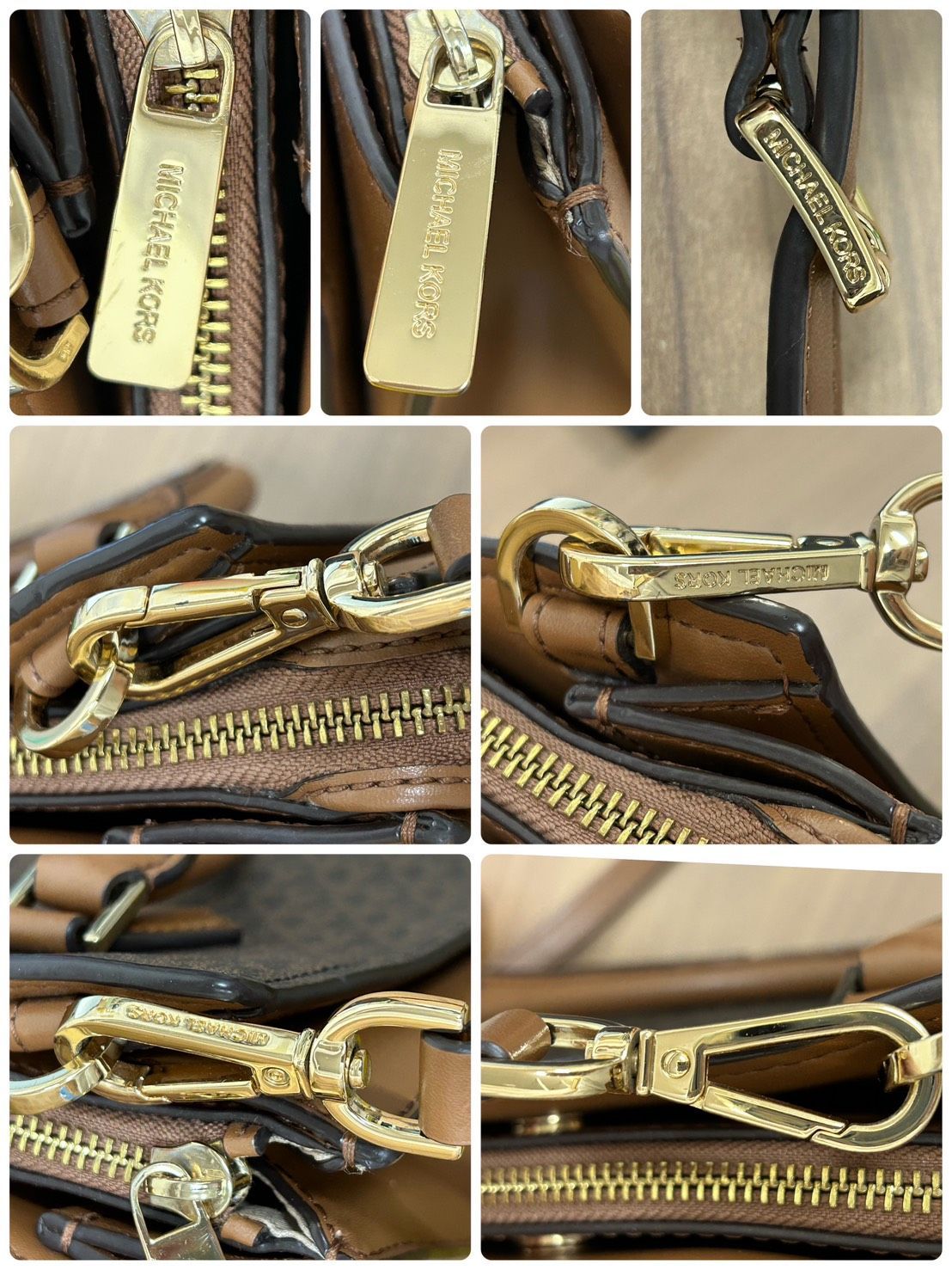 加】MICHAEL KORS 2way ハンド ショルダー バッグ シグネチャー 