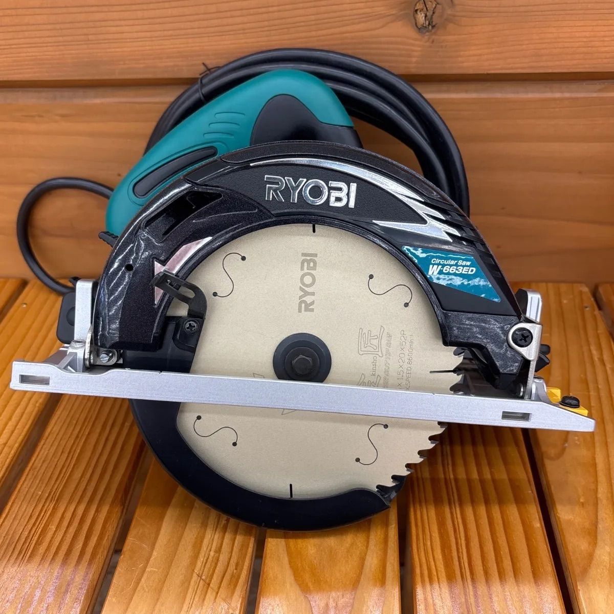 【新品】RYOBI 電子丸ノコ W-663ED 金匠チップソー付 深切り66mm 高性能モデル
