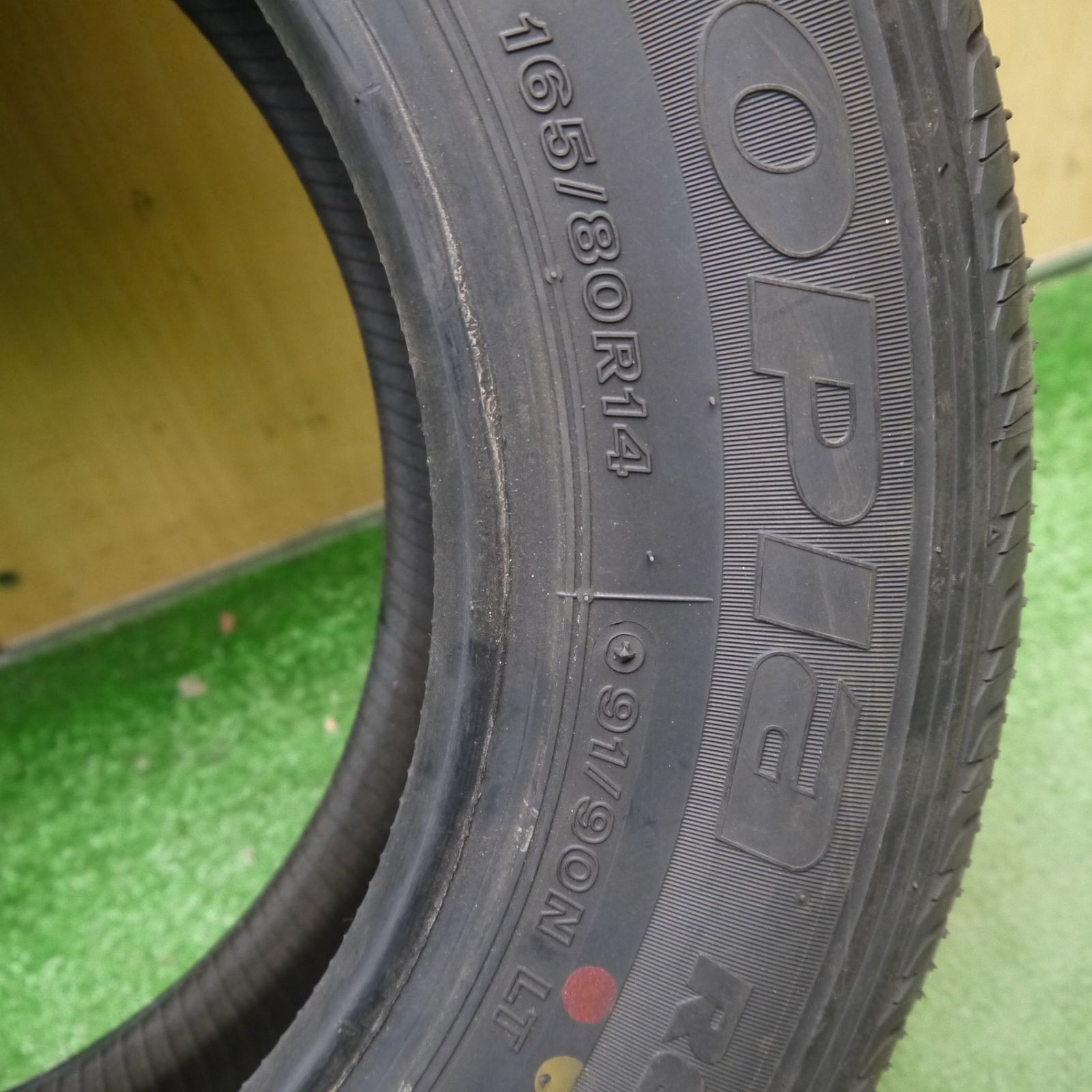新車外し！22年！1本☆165/80R14 91/90N ブリヂストン エコピア R680 