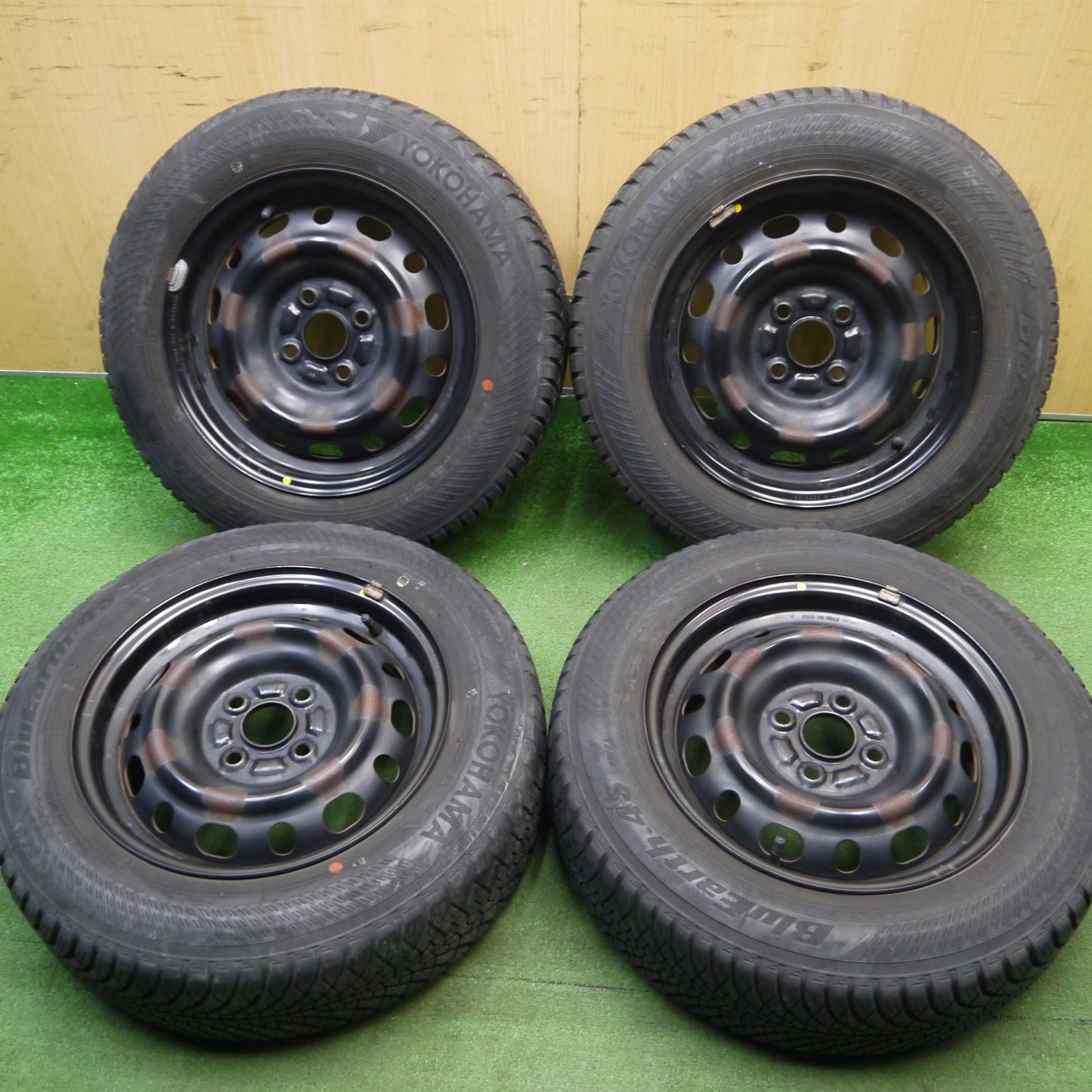 バリ溝！9分☆175/65R14 ヨコハマ BluEarth-4S AW21 オールシーズン 