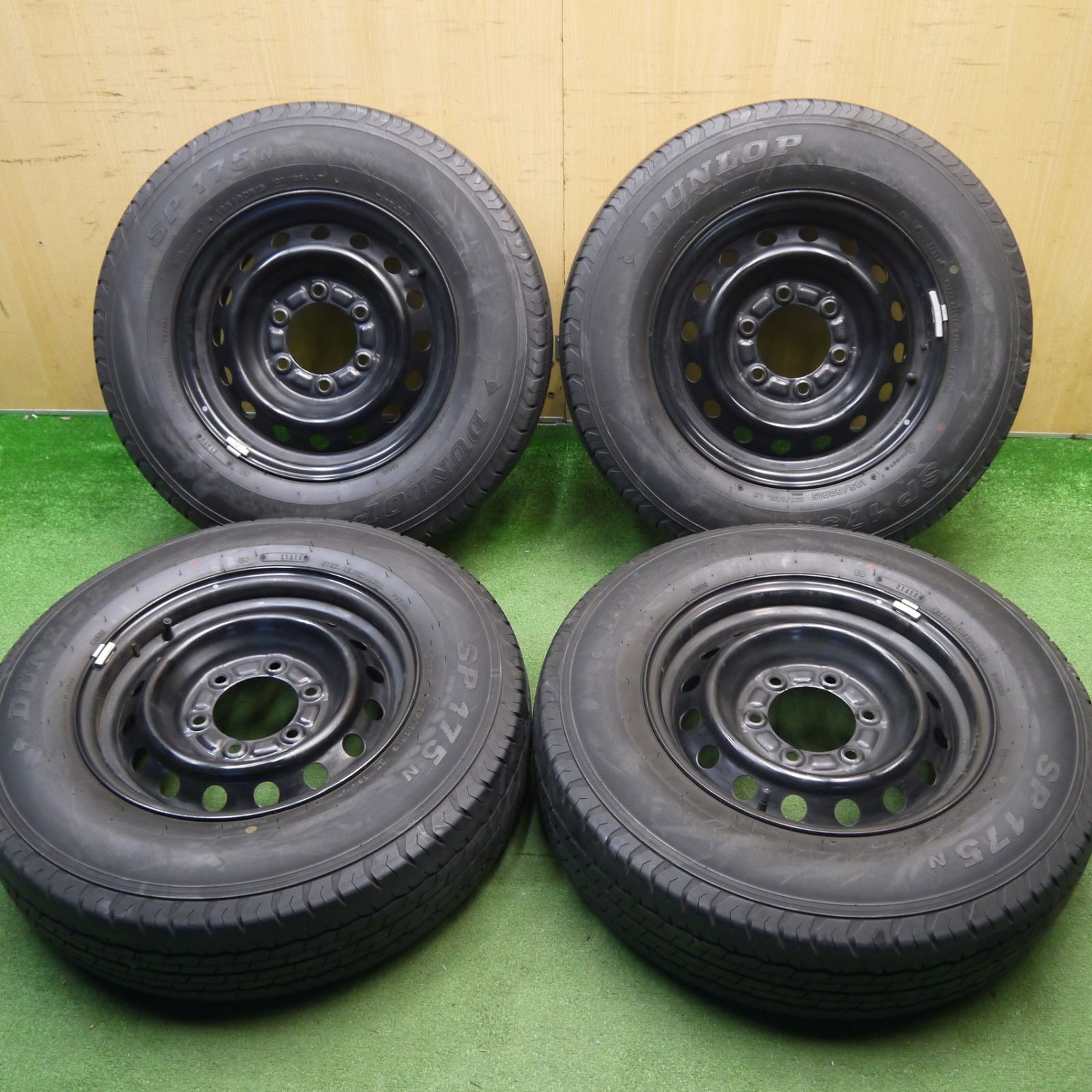 バリ溝！9分☆トヨタ ハイエース 純正 スチール 195/80R15 107/105L 