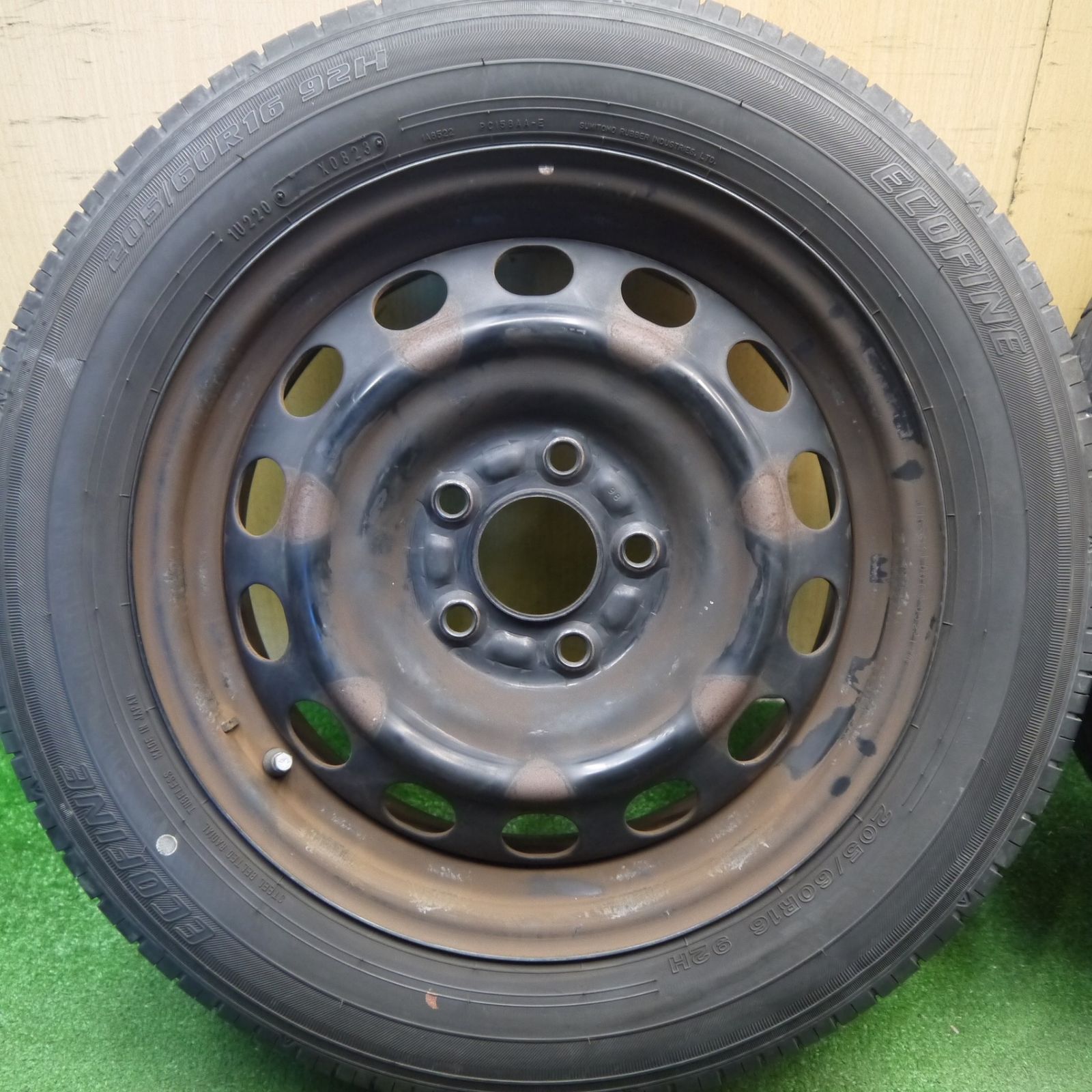 バリ溝！23年！9.5分☆205/60R16 ECOFINE スチール ホイール エコ 