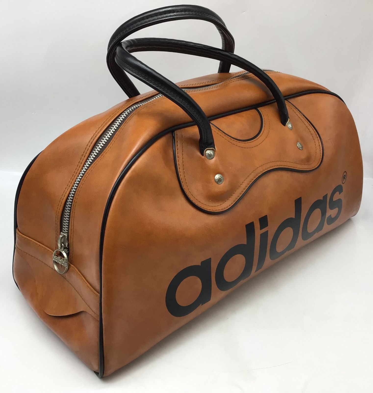 4075 【70s】adidas アディダス ヴィンテージ レザー ボストンバッグ