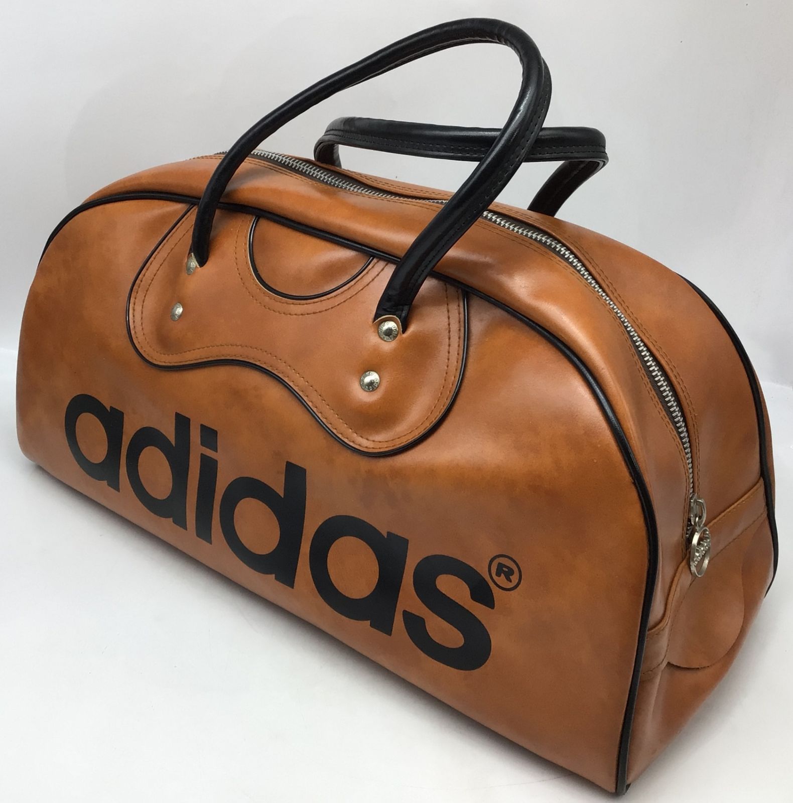 4075 【70s】adidas アディダス ヴィンテージ レザー ボストンバッグ