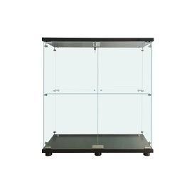 KKK SINGLE 8 アルミガラスケース 2段式 1998 両扉 強化 ガラス ケース 2段 ブラック 鍵付き 豆脚付き 転倒防止