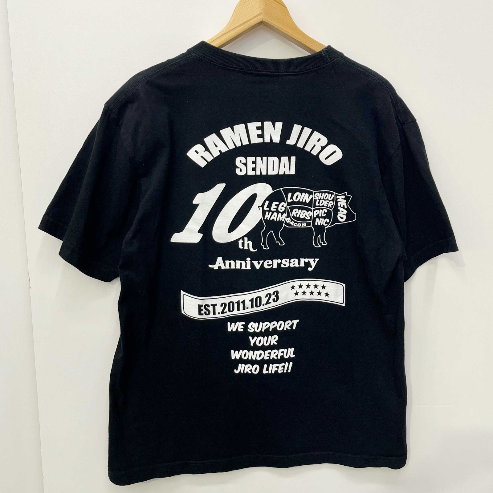 ラーメン二郎 グラフィック Tシャツ 仙台店 10周年記念 Lサイズ