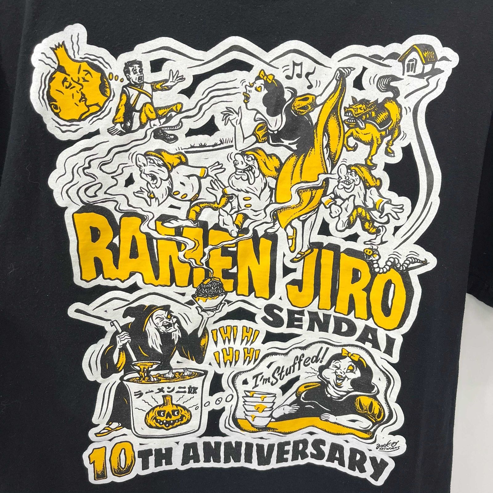ラーメン二郎 グラフィック Tシャツ 仙台店 10周年記念 Lサイズ