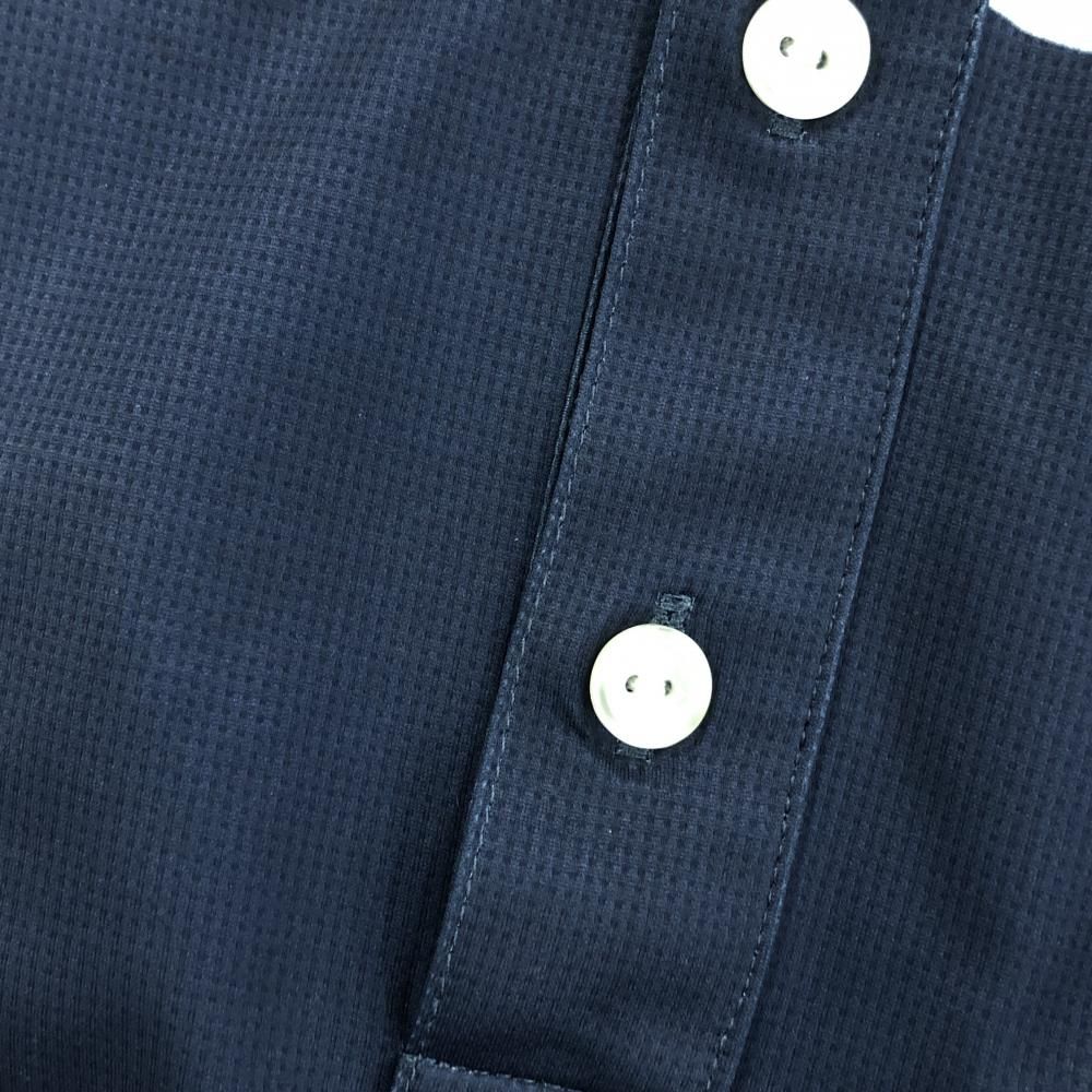 アンパスィ 半袖ポロシャツ ネイビー×白 ワッペン メンズ LL ゴルフ