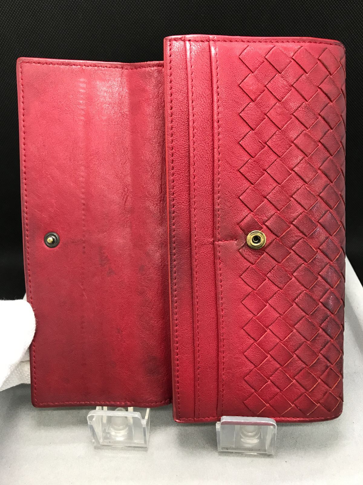 Bottega Veneta ボッテガヴェネタ 長財布 レッド系 589 - メルカリ