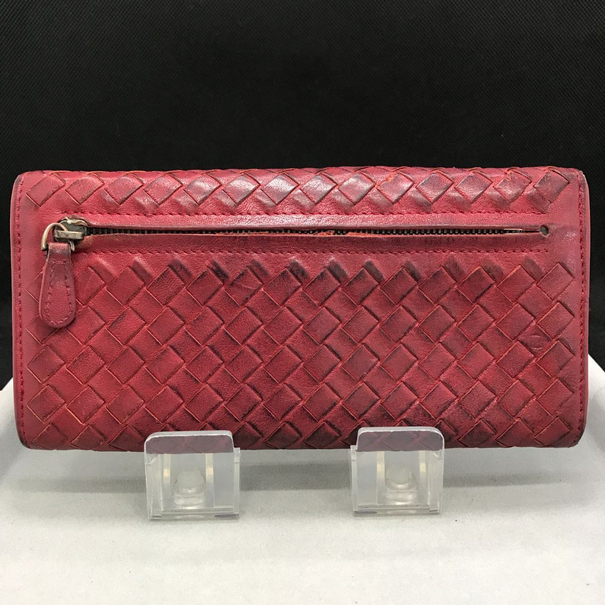BOTTEGA 長財布 Bottega Veneta ボッテガヴェネタ 長財布 レッド系 589 - メルカリ