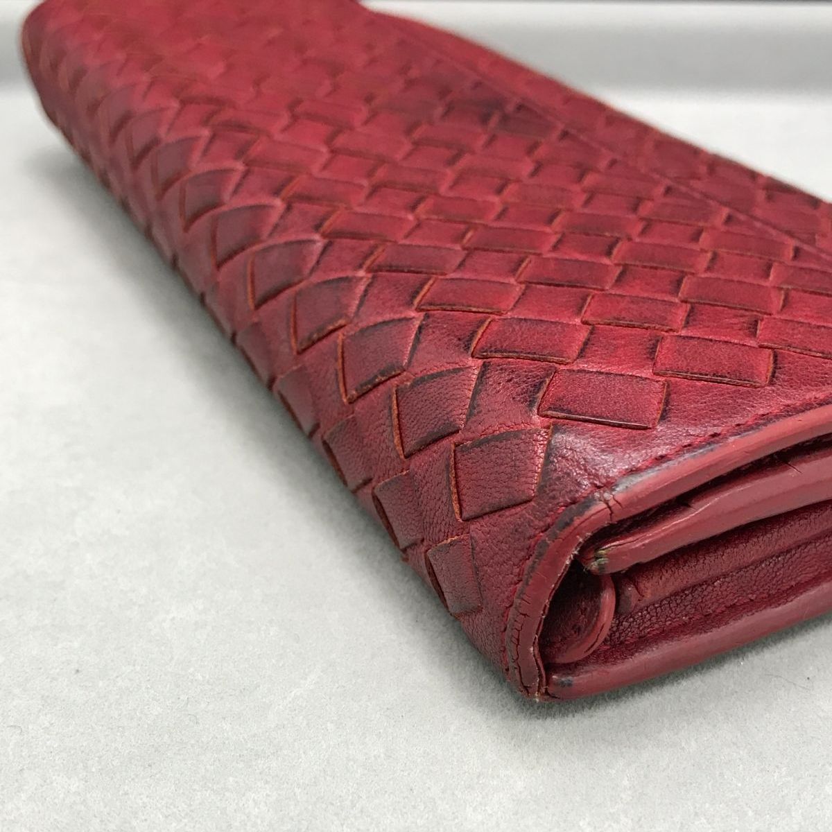 BOTTEGA 長財布 Bottega Veneta ボッテガヴェネタ 長財布 レッド系 589 - メルカリ