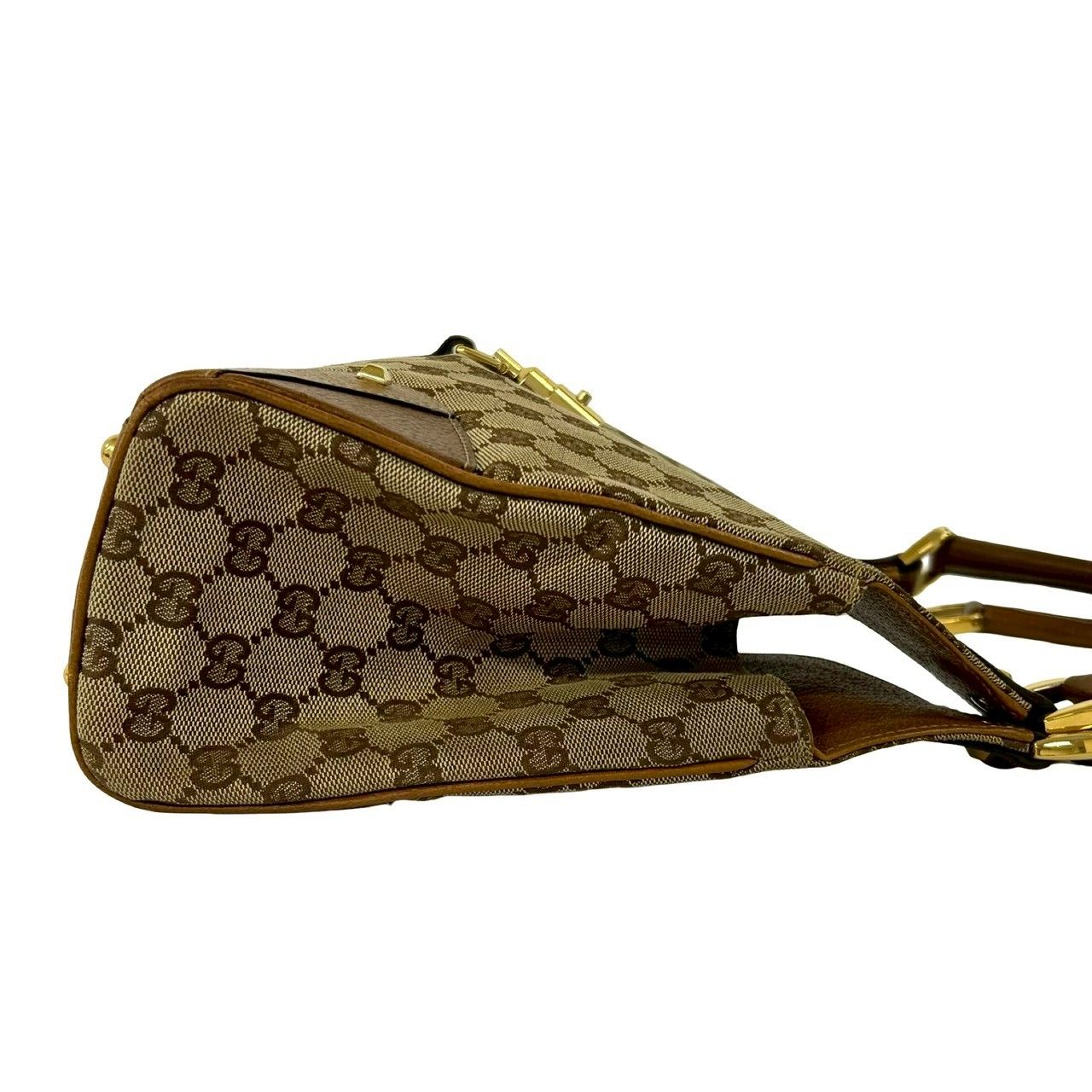 極 美品 GUCCI グッチ ニュージャッキー GGキャンバス レザー ワン 