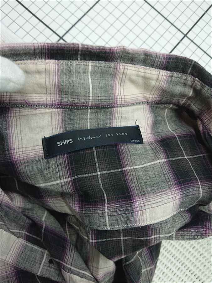 ◇ Θ シップス SHIPS JET BLUE チェックシャツ 111-13-3773 メンズ E