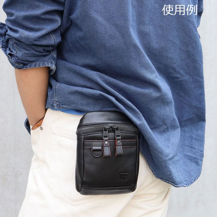 フジタカ レザー ベルトポーチ ホーク 615904 FUJITAKA 日本製 レッド
