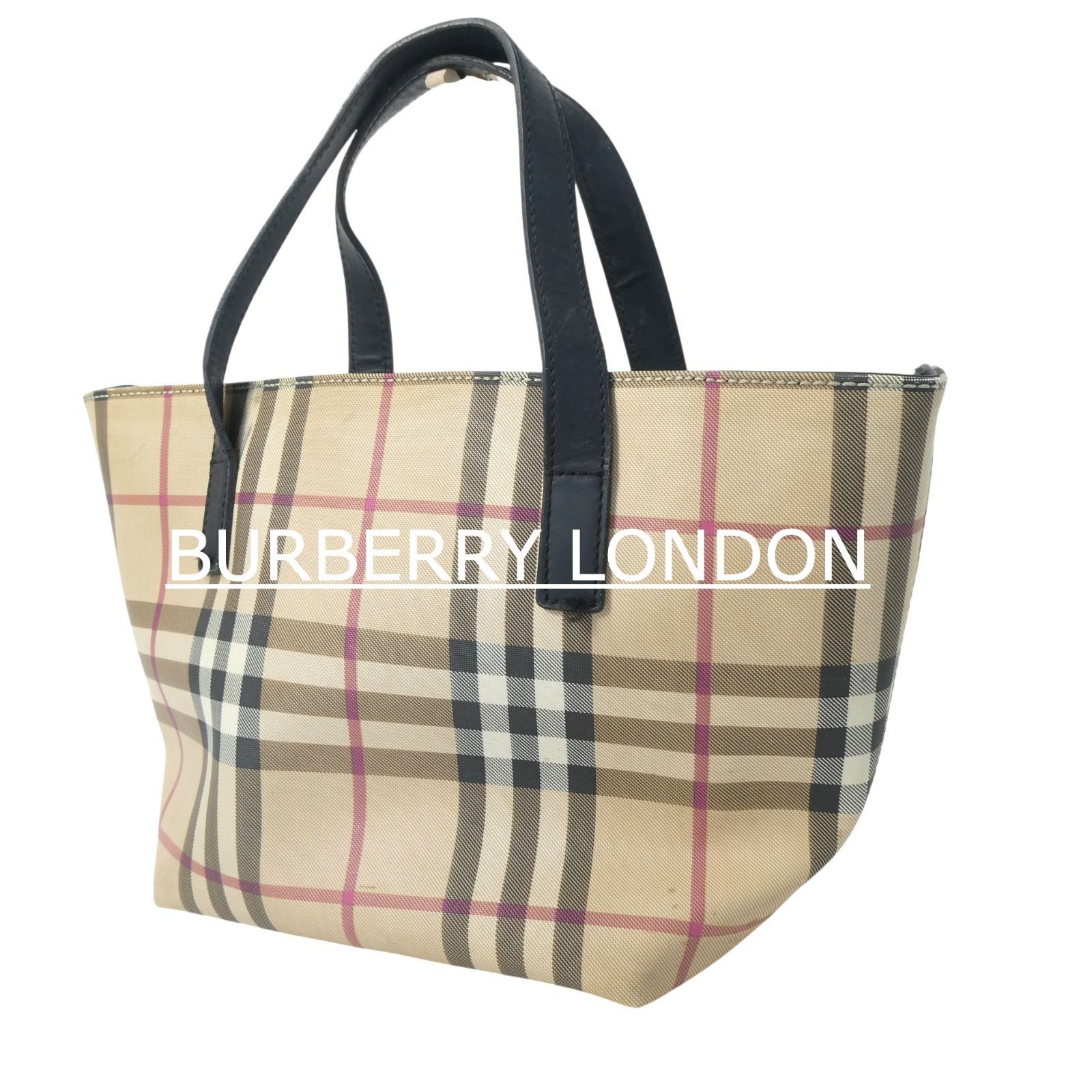 BURBERRY LONDON バーバリーロンドン 舟形 トートバッグ ハンドバッグ 