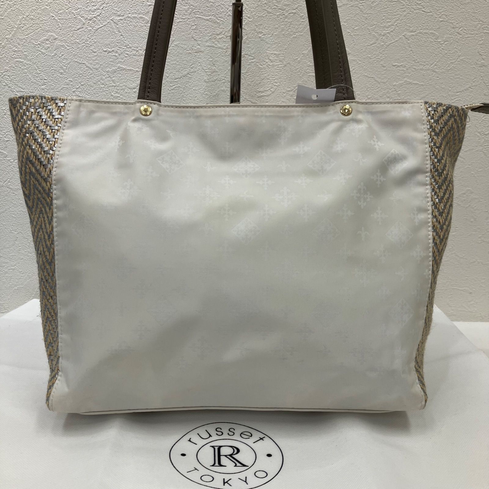 1841 russet ラシット トートバッグ ハンドバッグ メタリックジュート 