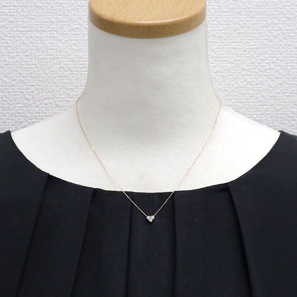 ヴァンドーム青山 K18PG ダイヤモンド ペンダントネックレス 0.12ct 