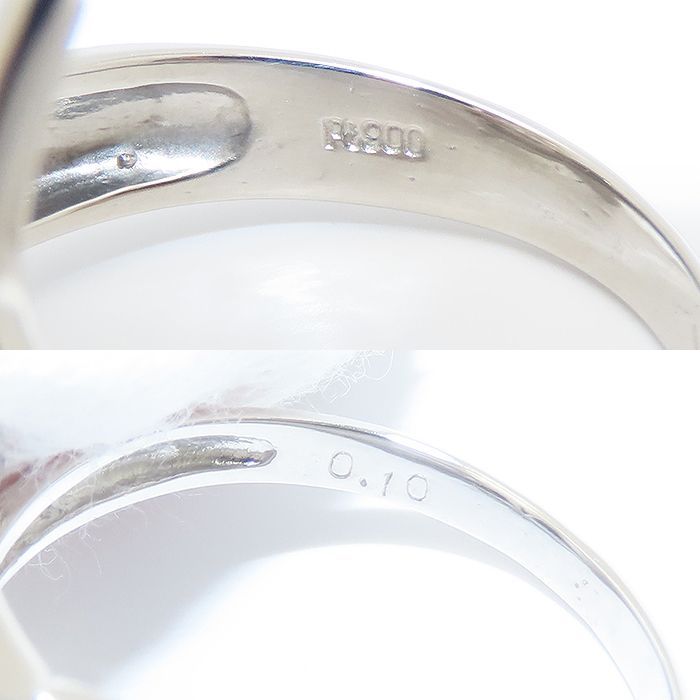 イルカ モチーフ ダイヤモンド リング Pt900 12.5号 ドルフィン 0.10ct