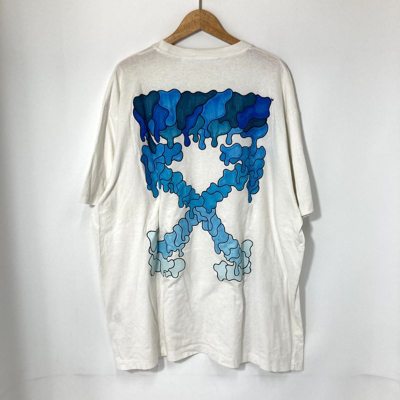 Off White オフホワイト Tシャツ 半袖 クルーネック Blue Marker S/S 