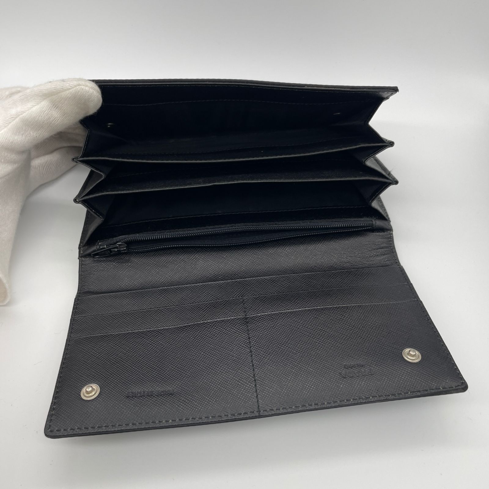 2603-189｜美品｜プラダ テスート 長財布 ブラック - メルカリ