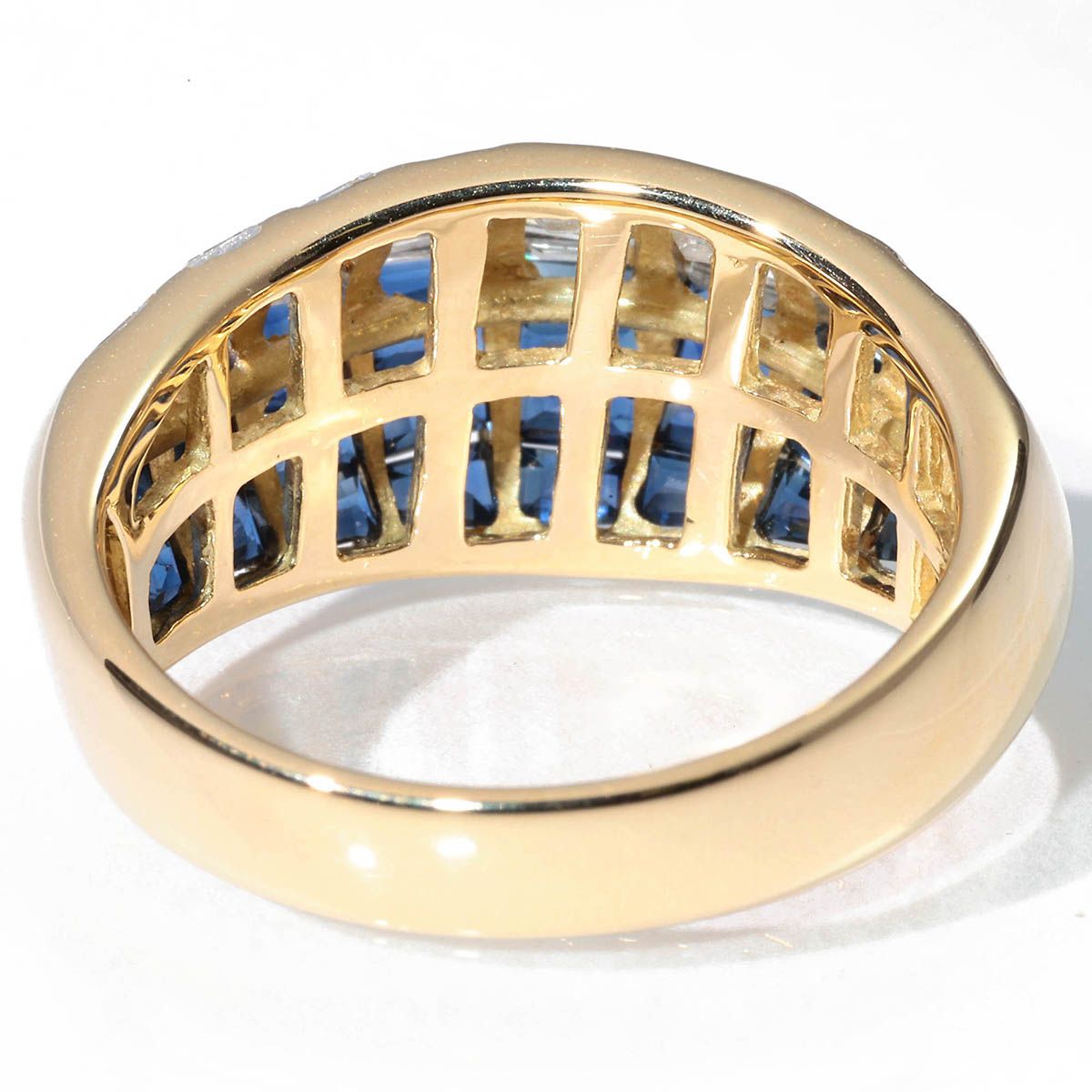新品仕上済】 ブルーサファイア 1.85ct ダイヤモンド 0.92ct イエロー 