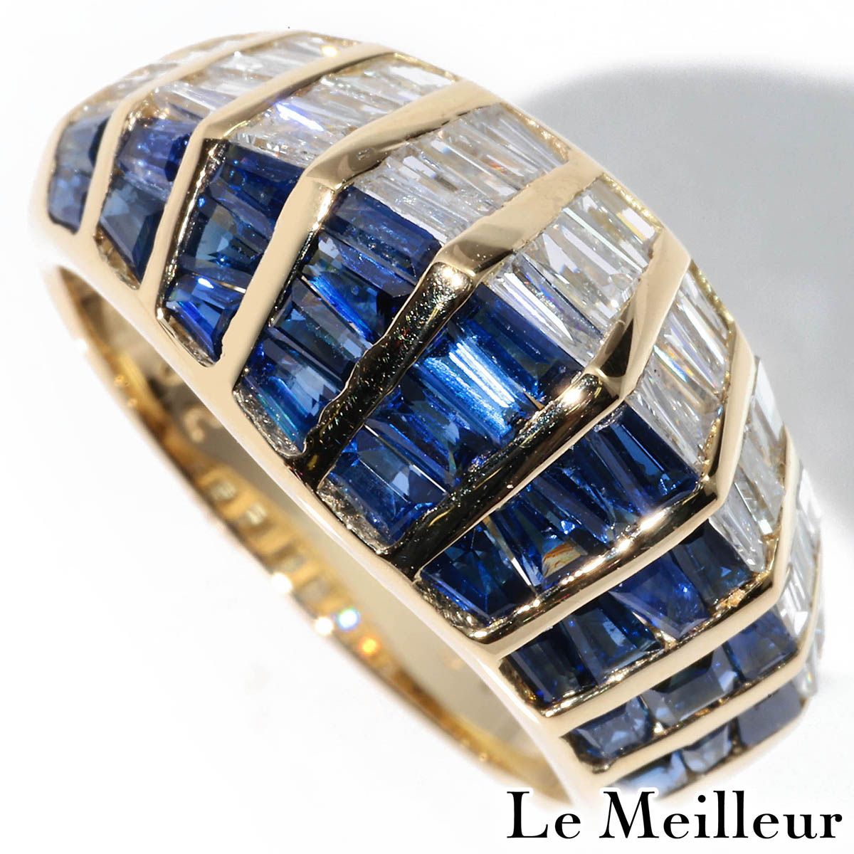 新品仕上済】 ブルーサファイア 1.85ct ダイヤモンド 0.92ct イエロー 