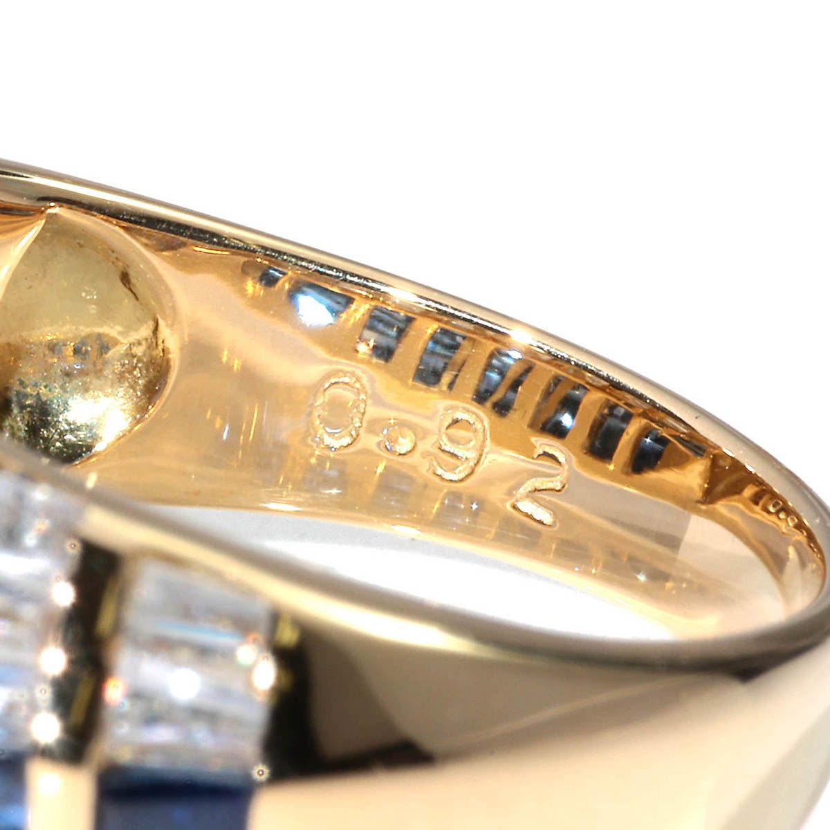 新品仕上済】 ブルーサファイア 1.85ct ダイヤモンド 0.92ct イエロー 