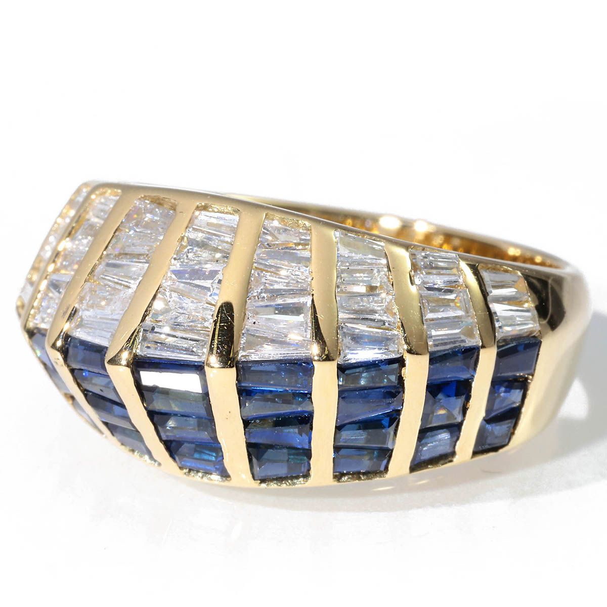 新品仕上済】 ブルーサファイア 1.85ct ダイヤモンド 0.92ct イエロー 
